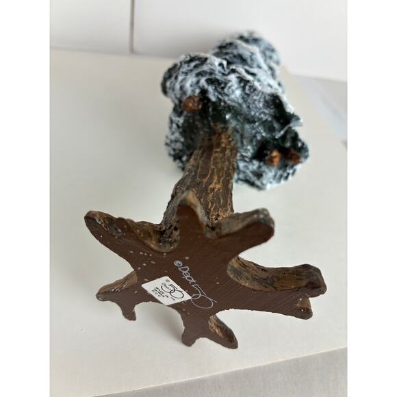 Dept. 56 Christmas Tree Village Pole Pine cold Cast Porcelain Box 10.5" Tall - Picture 5 of 5